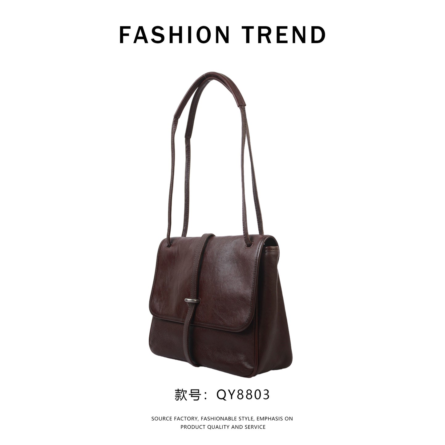 【$139.99】GlowBags genuine leather women's bag niche versatile retro practical messenger bag
