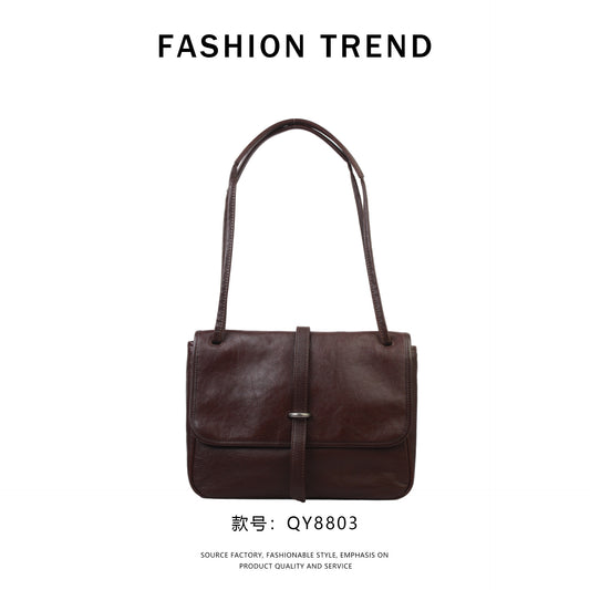 【$139.99】GlowBags genuine leather women's bag niche versatile retro practical messenger bag